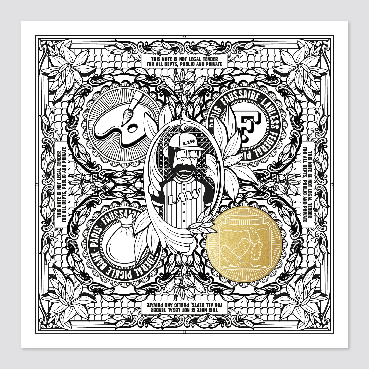 Silk scarf (limited edition) + Print (signed & numbered limited edition)